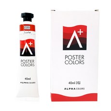 ALPHA COLORS 海報顏料單色 A+ 020 猩紅色, 40ml, 1色