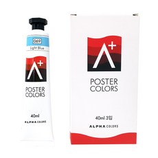 ALPHA COLOR 海報顏料單色 A+ 069 LightBlue, 40ml, 1色
