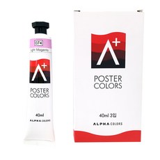 ALPHA COLOR 海報顏料單色 A+ 074 LightMagenta, 40ml, 1色