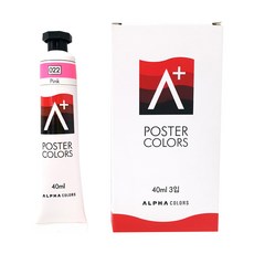 ALPHA COLOR 海報顏料單色 A+ 022 Pink, 40ml, 1色