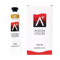 ALPHA COLORS 海報顏料單色 A+ 016 黃赭色, 40ml, 1色