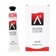 ALPHA COLOR 海報單色顏料 A+ 051 紅粉色, 40ml, 1色