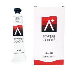 ALPHA COLORS A-Plus 海報顏料 011 White, 40ml, 1色