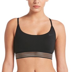 NIKE 女款條紋後交叉泳衣 NESS9278-001