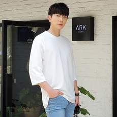 머시따 남성용 엠보 7부 티셔츠