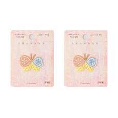 Hamanaka 刺繡臂章 花朵 H457-954, 混合色, 2個