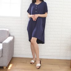 보리맘 버튼 임산부 수유 원피스 T005