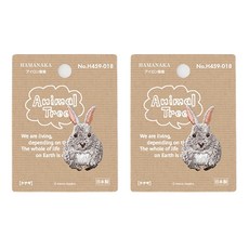 Hamanaka 刺繡布貼 動物樹 H459-018, 混色, 2入