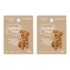 Hamanaka 刺繡貼片 動物樹 H459-014, 混合顏色, 2個