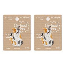 Hamanaka 刺繡貼布 動物樹 H459-021, 混合色, 2入