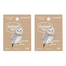 Hamanaka 刺繡布貼 動物樹 H459-020, 混合顏色, 2個