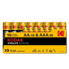 코닥 알카라인 AA건전지 16p + AAA건전지 16p, 1세트