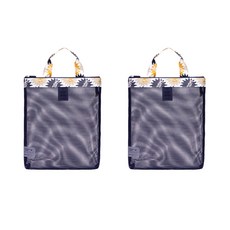 마켓피오 여행용 플라워 매쉬 비치 물놀이백 2p