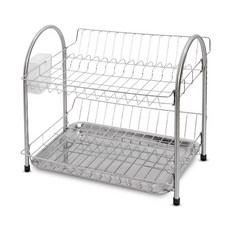 Espace 一體式碗盤瀝水架 不鏽鋼託盤, 單一顏色