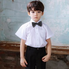 JACKID 男童素色短袖襯衫