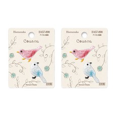 Hamanaka 刺繡貼布 Cuckoo H457-890, 混合顏色, 2個