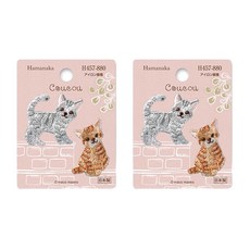 Hamanaka 刺繡貼布 Cuckoo H457-880, 混合顏色, 2個