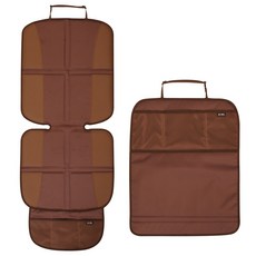 to:tots 汽車座椅保護墊+踢腳墊組, 棕色, 1組