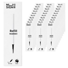 deLi 0.5mm 3p 適用於 NS552/NS554 帶 NUSAIN 圓珠筆筆芯, 黑色的, 40件