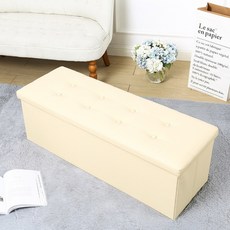 신원 가우디움 수납의자 벤치형, 화이트