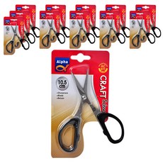 알파 공작용가위 10.5cm AC-611, 12개, 혼합 색상