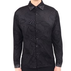 Belly批發商城 方領寶石上衣 MDT500, 黑色