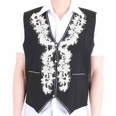 Valley批發店Motif背心 MDT2000, 黑色的