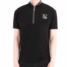 Belly批發商城 中國風立領拉鍊T恤 MDT1800, 黑色