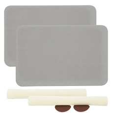 Kosina 矽藻土浴墊 + 防滑墊 + 砂紙 S 40 x 30 cm, 灰色的, 2套