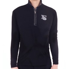 男款半拉鍊舞蹈服 MDT200, 黑色的