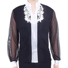 Valley批發店雙邊花朵圖案T恤 MDT700, 黑色的