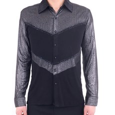 男款舞蹈襯衫服 MDT100, 銀