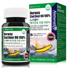 네추럴라이즈 대구간유 오일 100%, 1개, 90정
