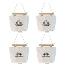 Justin布質壁掛收納單口袋 4入, 自行車