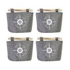 저스틴 패브릭 그레이 벽 수납 원포켓 4p, 햄스맵