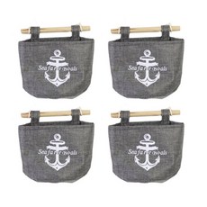 저스틴 패브릭 그레이 벽 수납 원포켓 4p, 빅앵커