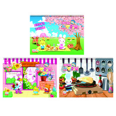 영아트 스케치북 3000 여아용 랜덤 발송 3p, 345 x 248 mm, 30매, 1개
