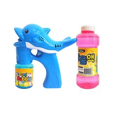 ADLE LAND Cutie Dolphin 自動泡泡槍 + Drops 500ml, 藍色