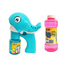 ADLE LAND 高級鯨魚泡泡槍+滴劑500ml, 藍色