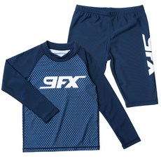 9FX 孩童防曬游泳長袖5分褲套裝
