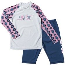 9FX 孩童防曬游泳長袖5分褲套裝