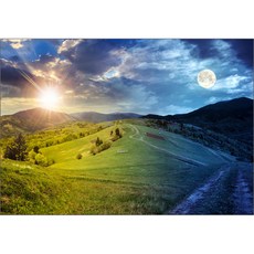 퍼즐코리아 태양과 보름달의 조화 직소퍼즐 3177, 1000피스, 혼합색상, 1개