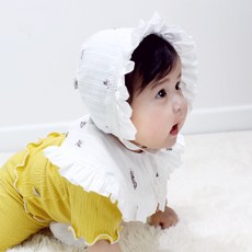 알로하제이 여아용 로즈자수 보넷