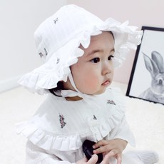 알로하제이 여아용 로즈자수 썬햇