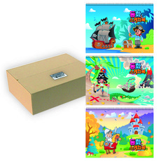 Full Colors男童用精巧童話素描本 隨機出貨 45張, 24張