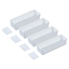 青青長度可調抽屜托盤+隔板, 白色, 4組