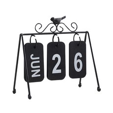 Jowl鐵製設計室內萬年曆, 黑色, 1個