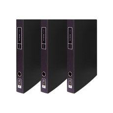 NOBLE Frontier Premium A4 3cm D型3孔活頁夾, 黑色, 3個