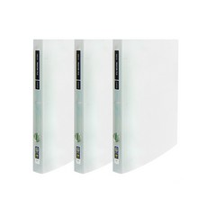 Noble 透明 Frontier 高級 A4 2cm D型環 3孔 活頁夾, 白色, 3個