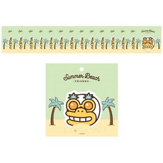 카카오프렌즈 썸머 비치 프렌즈 데코 스티커, 튜브, 15개입